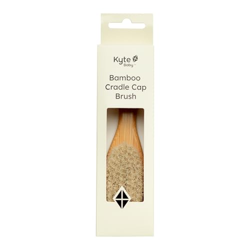 Image of Kyte Baby Cradle Cap Brush Made with Natural Goat Hair Bristles and a Bamboo Brush Handle