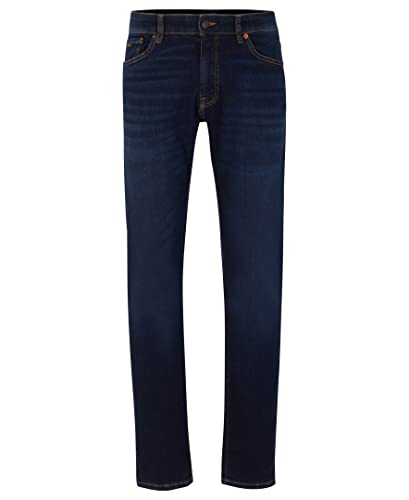 BOSS Men's Delaware BC-L-P Jeans Trousers, Navy, 34 W/30 L