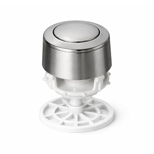 Pulsador Cisterna WC Simple Cromado 36 mm – Botón Descarga Única para Inodoro – Recambio Universal para Cisternas – Instalación Fácil y Resistente – FLUVIA