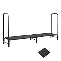 Garvee Heavy Duty 8 ft Firewood Rack Outdoor with Cover Large Steel Log Holder for Patio/Backyard, Weatherproof Wood Storage with Ventilated Design, Easy Assembly No Tools Needed