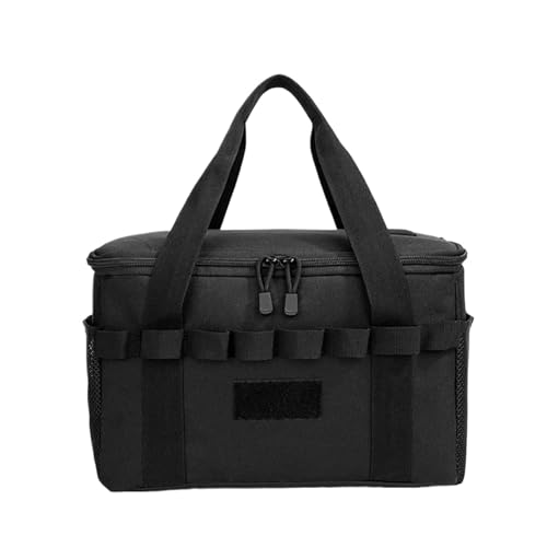 Sac organisateur de camping avec plusieurs compartiments pour outils et équipement