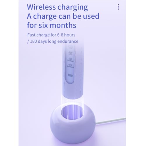 Image of AUSHA Pink Smart Sonic Electric Toothbrush for Adults | 38,000 Strokes /Min | 5 Modes | 3 Brush Heads | Wireless Charging | IPX7 Waterproof | 6-Month Battery Life