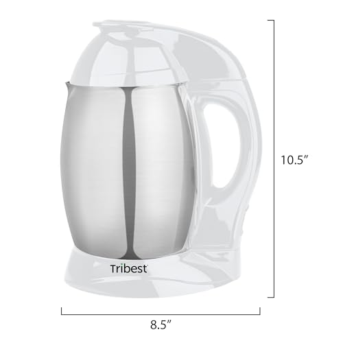 Tribest Soyabella SB-130 Deluxe Automatic Nut Milk Maker & Soy Milk Maker Machine, White/Stainless Steel
