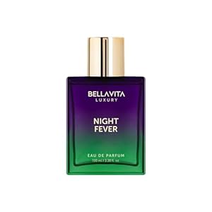 BELLAVITA Luxury NIGHT FEVER Perfume for Women and Men | Notes of Bergamot Mandarin, Peach, Musk & Vanilla | Long Lasting Eau De Parfum for Man and Woman | Fruity Premium Unisex Fragrance Scent