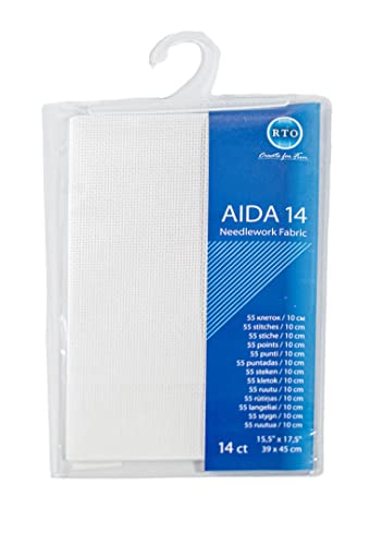 Mouldmaster Aida 14 Count Vit, 39 cm x 45 cm