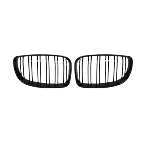 Parrilla delantera de doble línea para BMW E81 E87 E82 E88 (2007-2011), rejillas negras 135i