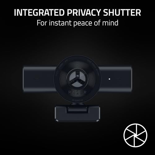 Image of Razer Kiyo V2 X Streaming Webcam: 1440p 60 FPS - Auto Focus - Built-in Microphone - Wide Angle Lense - Integrated Privacy Shutter - Works with OBS, Xsplit, Streamlabs, Discord, Zoom, Teams - Black