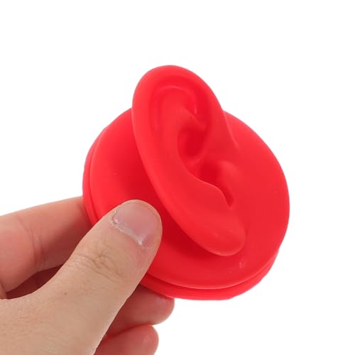 Orejas de silicona FONDOTIN rojas para perforaciones y expositor de joyas 4
