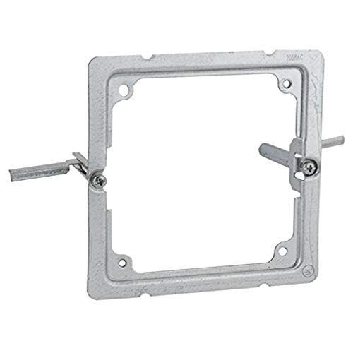 Hubbell-Raco 205RAC Retro-Ring, 4\" Square Mounting, Old Work for BX Mount Alarms (Pack of 20),Silver