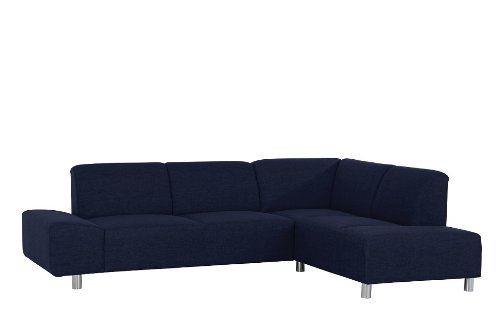 Coolnezz 24921-263-1645253 2,5 Sitzer Ecksofa rechts Mia, Flachgewebe, dunkelblau