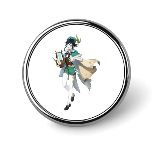 原神 丸型ボタン 金属ピン 徽章 丸い 徽章 デコレーション 襟章 ピンブローチ ラウンドメタル ボタンブローチ ネクタイピン タイタック 合金製 軽量 アニバーサリーギフト ラペルピン ジャケット用 2.5*2.5cm