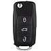 KEYALL 1 Pack 4 buttons Remote Control Car Key Fob 2000-2005 Fit for Volkswagen Beetle 1.8L,2000-2006 Fit for Volkswagen Beetle 1.9L HLO1J0959753T,NBG8137T,IJ0959753F,2AOKM-FD-V2,HLO1J0959753DC