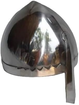viking helmet norman helmet nasal helmet large size polished new arming helmet replica re-enactment helmet large size helmet hand-made helmet polished helmet LARP helmet