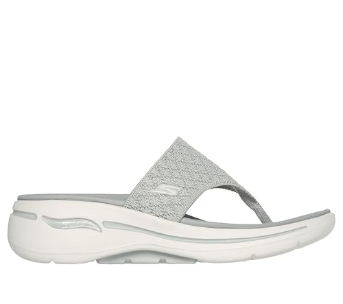 Skechers Women's GO WALK Arch Fit Sandal - Spellbound, Gray, 9