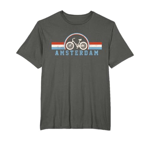 Amsterdam Netherlands Holland Bicycle Vintage Gift T-Shirt