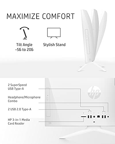 Hp 21 All-In-One Pc, Amd 3020E Processor, 4 Gb Ram, 128 Gb Ssd Storage, 20.7-Inch Full Hd Display, Windows 10 Home In S Mode, Adjustable Screen, Privacy Camera, Dual-Array Mics (21-B1010, 2021) #TOP5