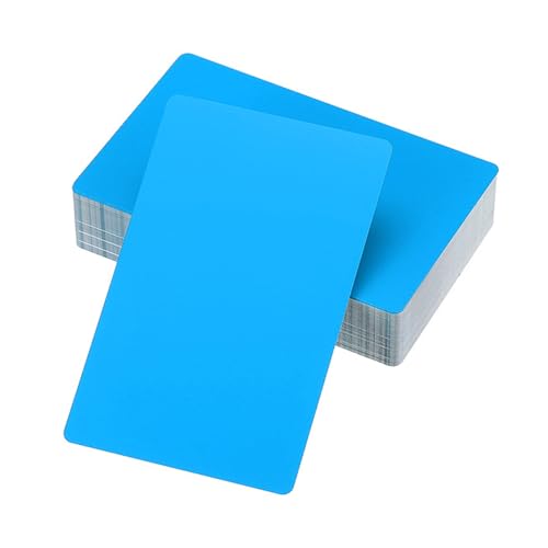 Cartes de visite métalliques PATIKIL bleues pour impression nom DIY
