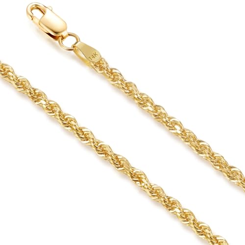 MAX + STONE Real 14K Gold Rope Chain for Women