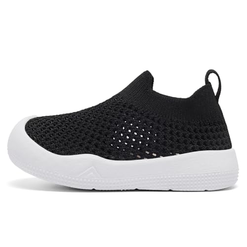 Image of Eashi Baby Boy Girl Non-Skid Indoor Infant Walking Shoes Breathable Warm Elastic Sock Shoes with Memory Sole Protect Toes Outdoor Sneakers