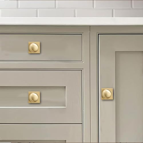 khtumeware 10 Pack 1-1/2 Inch Diameter Champagne Bronze Cabinet knobs with Backplate,Satin Brass Vintage Backplate for Cabinet knobs and Drawer knobs, Bi-Fold Door Knobs by khtumeware - Image 5