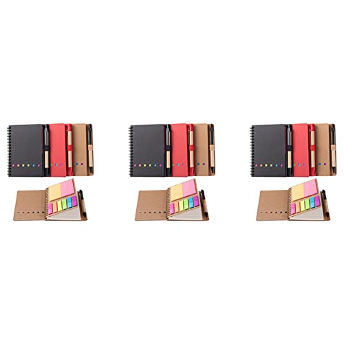 Bloc-notes à spirale et notes autocollantes avec onglets d'index pour votre bureau