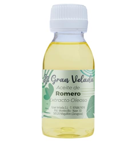 Gran Velada - Aceite de Romero 250 ml | Propiedades Calmantes y Antioxidantes | Ideal para Cosméticos DIY para Piel Antienvejecimiento y Activación de la Circulación