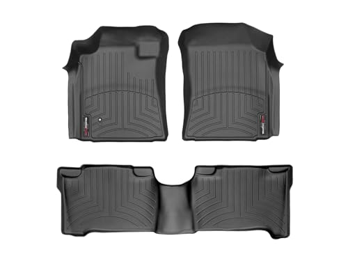 WeatherTech Custom Fit FloorLiners for Toyota Sequoia - 1st & 2nd Row (44044-1-3), Black