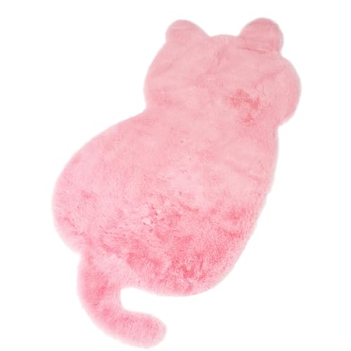 zhxinashu Tapis Moelleux en Forme de Chat Mignon, Tapis Sol pour Chambre, Moquette en Fourrure Imitation Doux pour Salon, Couloirs ou Décoration de Chambre...