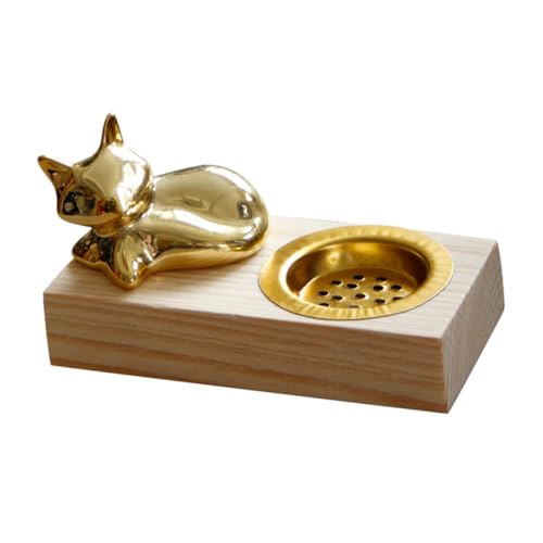 Angoily Wooden Aroma Stove Incense Burner Compact Home Desktop Decor Multi-functional Office Adornment Natural Rustic Style