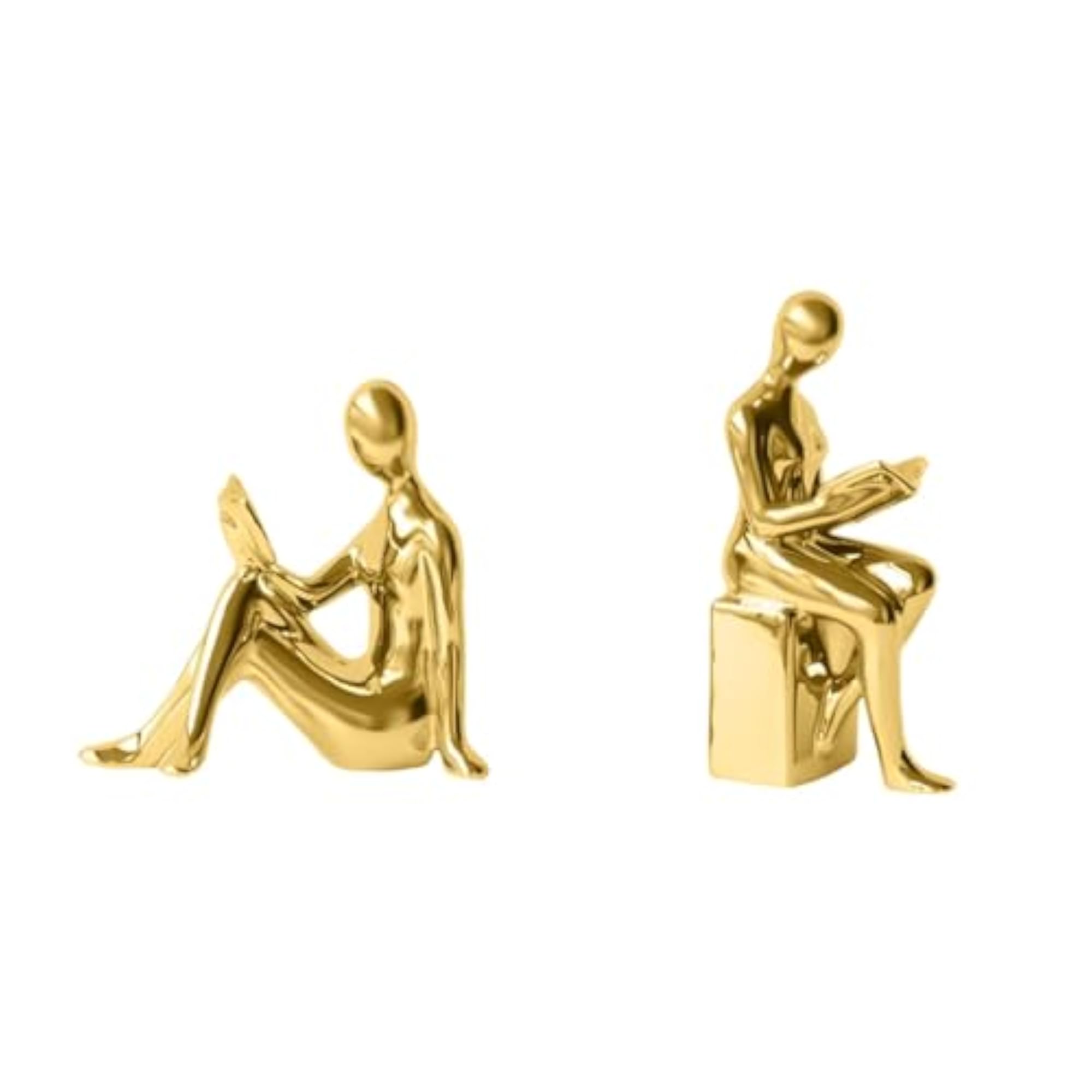 Reading Bookends Abstract Ceramic Book Holders