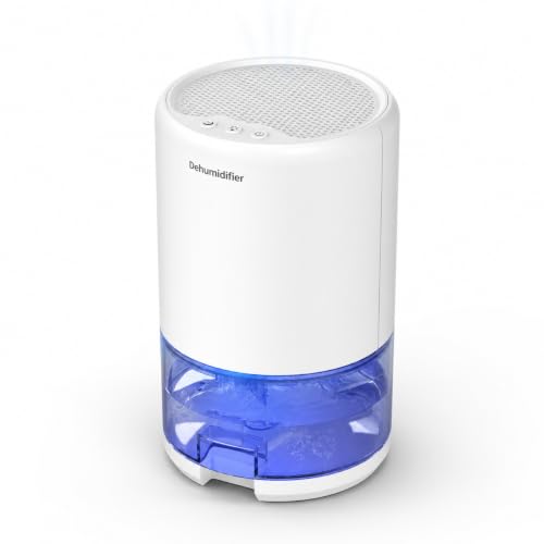 Portable Mini Dehumidifier for Home, 1000ml Compact Electric Dehumidifier, Ultra Quiet & Energy Saving (36W), Auto Defrost, for Bedroom, Bathroom, Kitchen, Caravan & Small Rooms