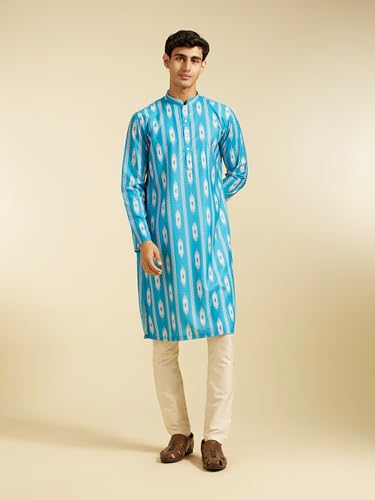 Image of DIWAS BY MANYAVAR Men's Cotton Blend Printed Kurta (1pc)