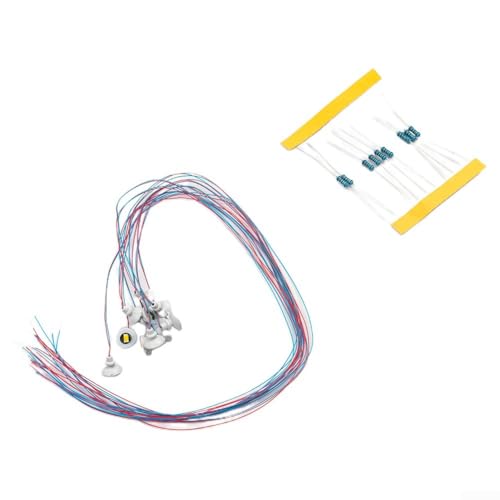 10 lampioni da parete in scala OO HO, con LED e cablaggio, per modellini di treni e scene in miniatura, lampade da soffitto funzionano a 3 V DC