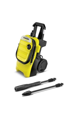 Kärcher Hochdruckreiniger K 4 Compact, Druck: max. 130 bar, Durchfluss: 420 l/h, Flächenleistung: 30 m²/h, Wasserfilter, Gewicht: 11 kg, Hochdruckschlauch und -Pistole, Dreckfräser, Strahlrohr