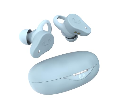 Fresh 'n Rebel Twins Move, Auriculares Deportivos Bluetooth Inalámbricos, Resistentes a Salpicaduras, con Micrófono, botón de Clic y Control de Volumen, 30h de reproducción (Dusky Blue)