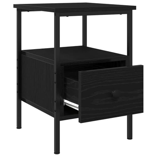 Table de chevet chêne noir compacte pour optimiser le rangement des petits espaces