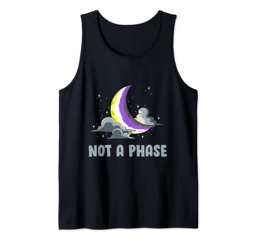 No es una fase divertida Luna no binaria y genderqueer Camiseta sin Mangas