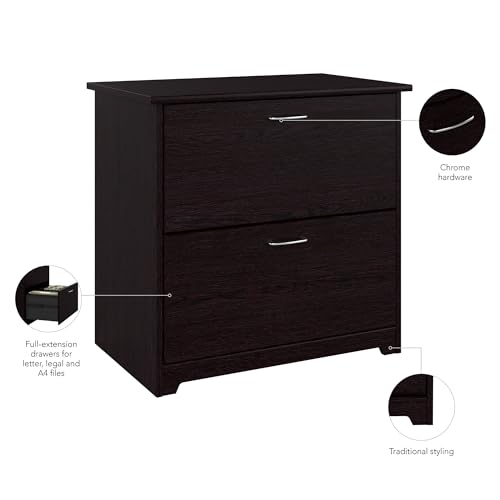 Bush Business Furniture WC31880-03 Bush Furniture Cabot 2 Drawer Lateral File Cabinet In Espresso Oak, Letter, Legal, And A4-Size Document Storage For Home Office thumb #5