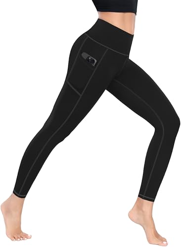 Image of MIRITY Yoga Leggings with Pockets for Women - High Waist Tummy Control Pants for Workout Pack of 4