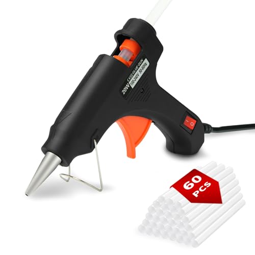 AUXHCYL Pistolet à Colle Chaude 20W avec 60 Bâtons