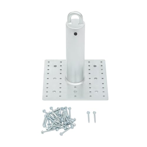 Commercial Roof Anchor with Screws, 12’’H Galvanized Steel Roofing Anchor Point, 5000lbs Breaking Strength for Roofing Construction Maintenance, Metal, Wood or Concrete Application