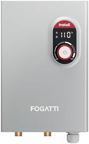Fogatti 11kW Tankless Water Heater Electric, Up to 2.6 GPM, 240V On Demand Instant Hot Water Heater, 1-2 Point of Use Hot Water for The Whole House Shower, ETL Certified