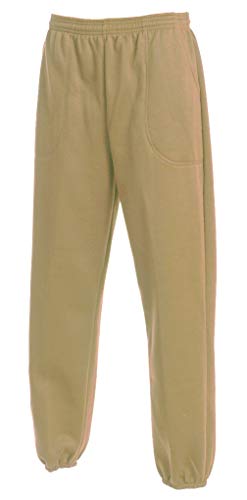 Men's Classic 3 Pocket Fleece Sweatpants Elastic Bottom Made in USA