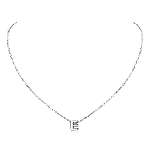 925 Sterling Silver Tiny Dainty Initial Necklace Personalized Letter Necklace Name Jewelry for Women Girls Girlfriend Gift Letter E