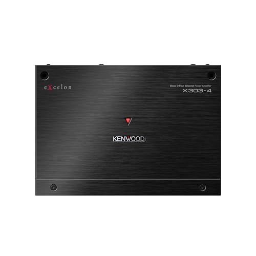 KENWOOD eXcelon X303-4 Class D 4-Channel Power Amplifier – High-Performance 600W Compact Amp with Adjustable Controls, Superior Sound Clarity, and Advanced Protection