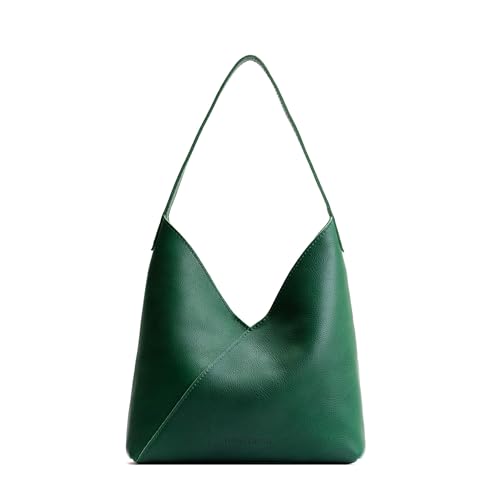 Portland Leather Goods Naomi Shoulder Bag Slouchy Leather Shoulder Bag with Adjustable Crossbody Strap & Secure Magnetic Closure Handmade from the Finest Full-Grain Hides Large Bacalar