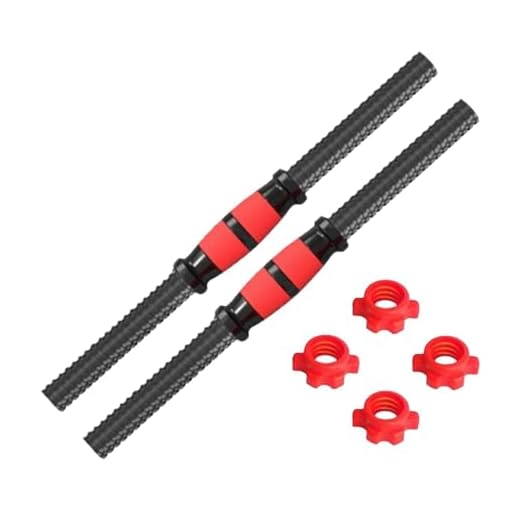 Set di Pesi per Manubri con Asta da 2 Pezzi, Manico per Bilanciere con 4 Collari per Sollevamento Pesi, 35 cm