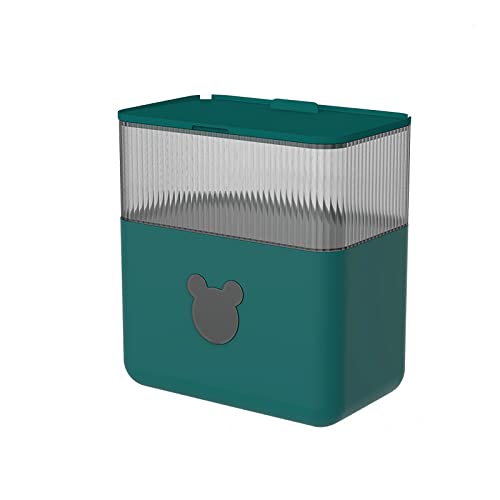 LucaSng Dispenser di carta da parete per asciugamani, rotolo di carta con contenitore per cosmetici, per ufficio, bagno, cucina e ristorante, asciugamani usa e getta da appendere alla parete (verde)