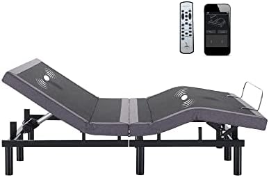 Naomi Home Pain Relieving IdealBase Adjustable Bed Frame Full, Massaging Zero Gravity Adjustable Bed Base, Electric with 3 Speed Head & Foot Massage, Wireless Remote, 2 USB Ports, 800Lbs Capacity