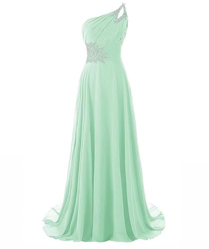 Amazon.com: Beilite One Shoulder Gradient Color Chiffon Formal Evening Dress  Ombre Long Party Gown Aqua 2 : Clothing, Shoes & Jewelry